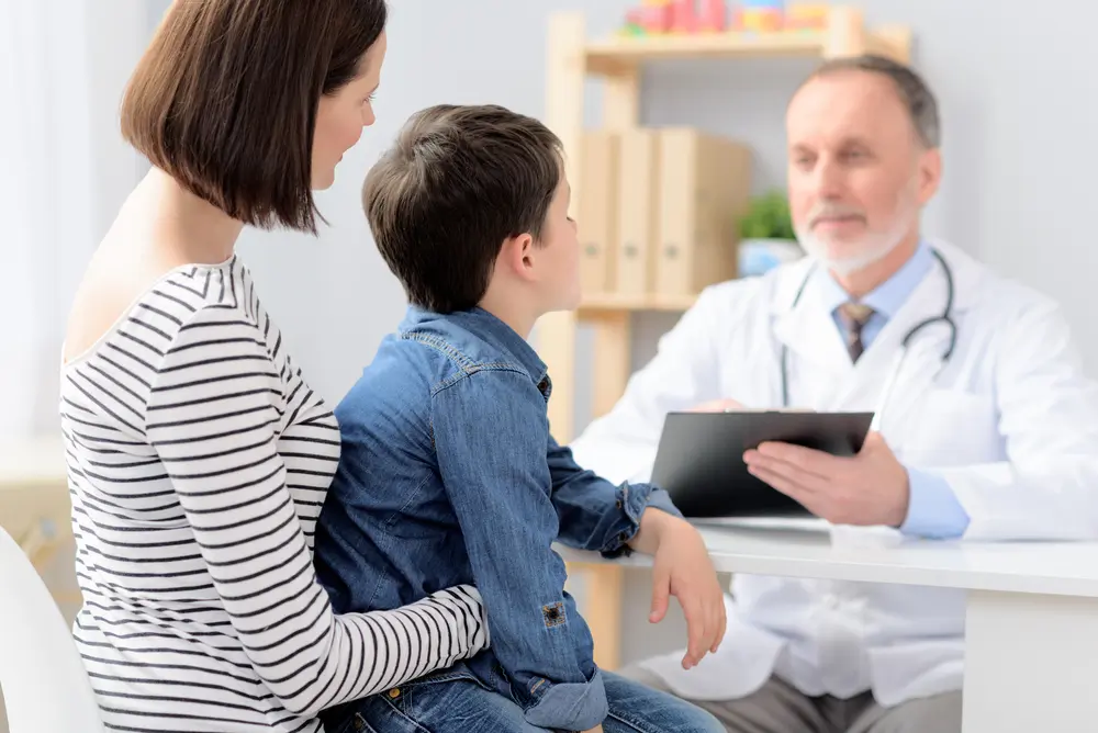 doctor parent boy gastro