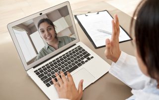 online GP talking to patient about weight loss